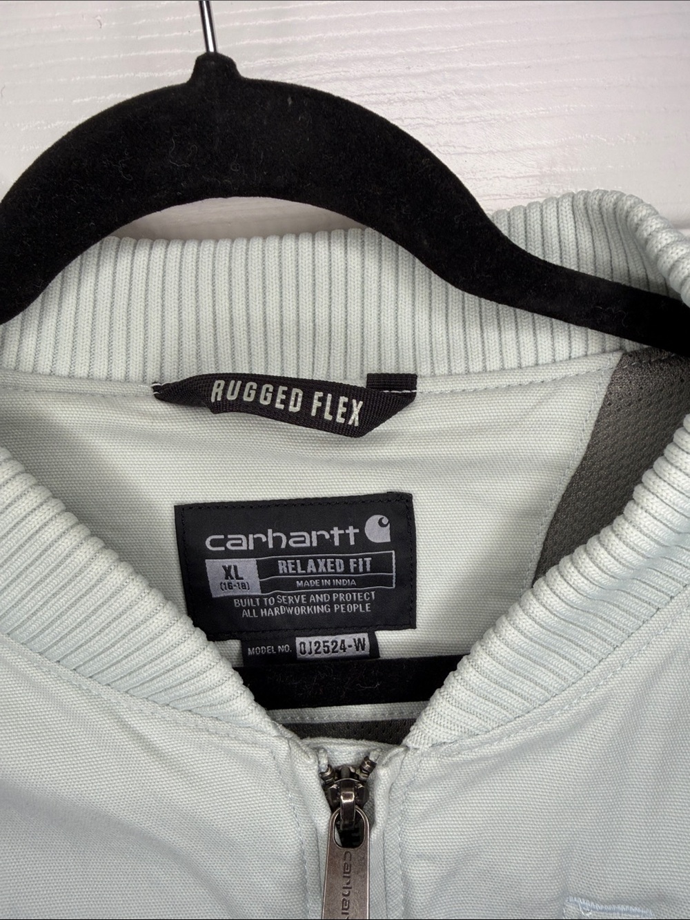 Carhartt Pale Mint Front-Zip Work Jacket - Picture 3 of 8